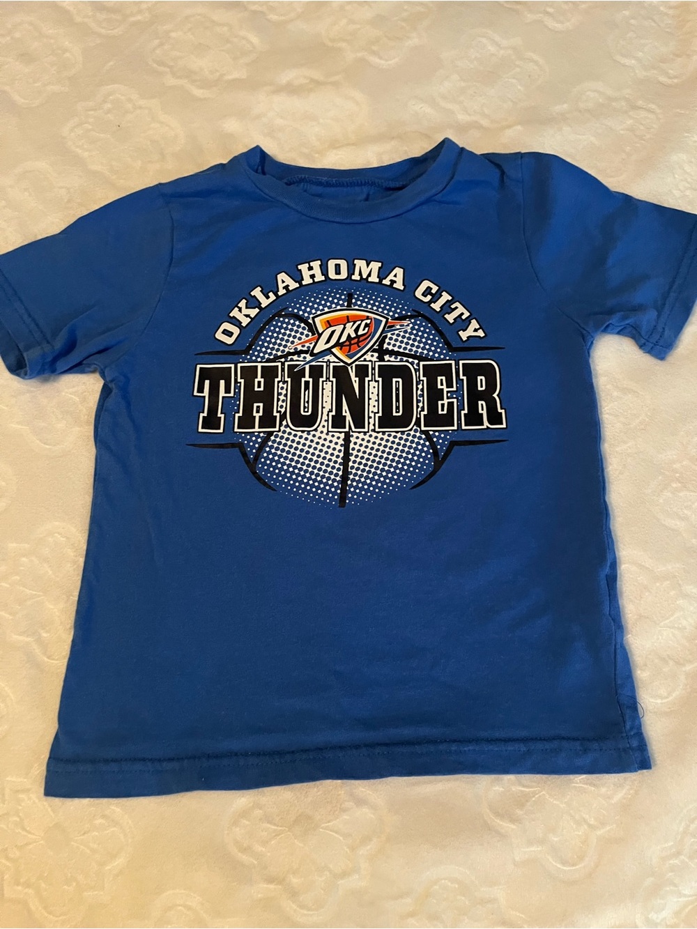 NBA Oklahoma City Thunder Royal Blue Kids Short Sleeve Tee